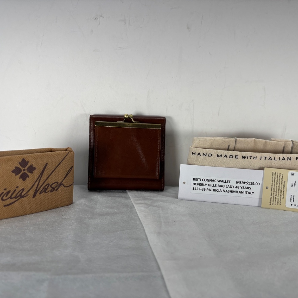 PATRICIA NASH MILAN ITALY -NWT$119.00            RFID , BEST  BLUE RIBBON WALLET